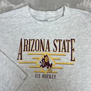 Arizona State University Top Womens Medium Sun Devils Hockey Tee Casual Cotton